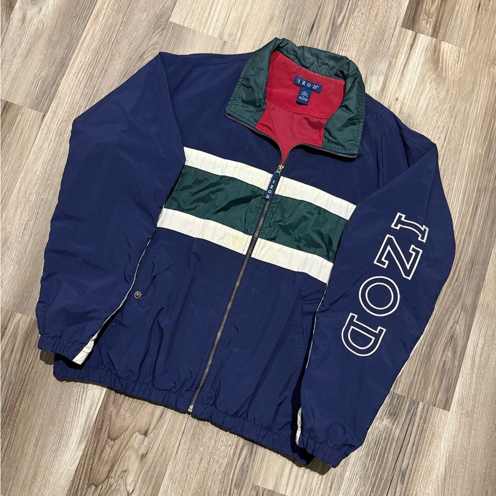IZOD Full Zip Windbreaker Jacket • Size L